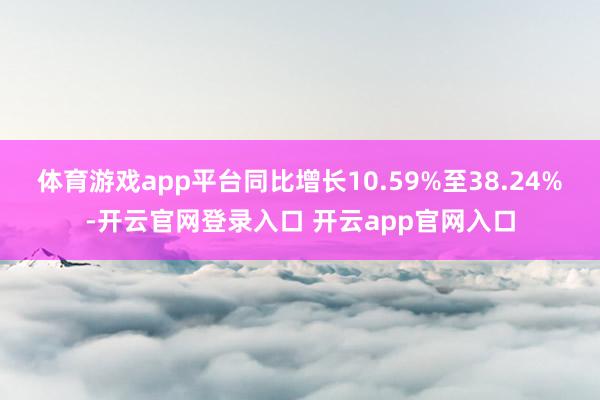 体育游戏app平台同比增长10.59%至38.24%-开云官网登录入口 开云app官网入口